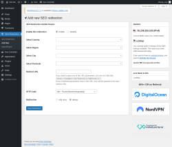 Page screenshot: SEO Redirection → Add New