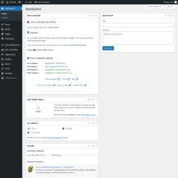 Page screenshot: Dashboard ‹ Test site — WordPress