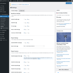 Page screenshot: Geo Controller → Settings