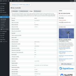Page screenshot: Geo Controller →  Tags