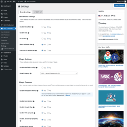Page screenshot: Geo Controller → Settings