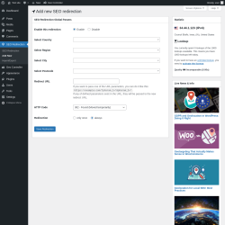 Page screenshot: SEO Redirection → Add New