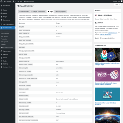 Page screenshot: Geo Controller →  Tags