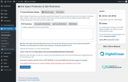 Page screenshot: Geo Controller → Site Protection