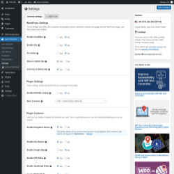 Page screenshot: Geo Controller → Settings