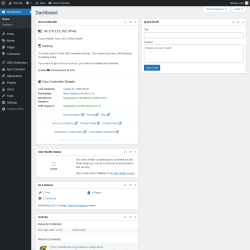 Page screenshot: Dashboard ‹ Test site — WordPress