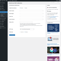 Page screenshot: SEO Redirection → Add New