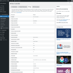 Page screenshot: Geo Controller →  Tags