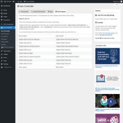 Page screenshot: Geo Controller →  CSS property