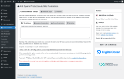 Page screenshot: Geo Controller → Site Protection