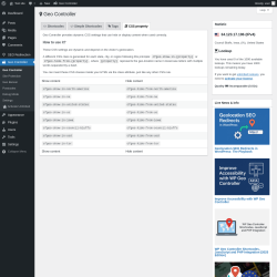 Page screenshot: Geo Controller →  CSS property