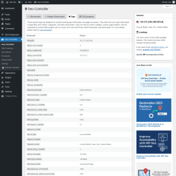 Page screenshot: Geo Controller →  Tags
