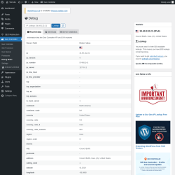 Page screenshot: Geo Controller → Debug Mode
