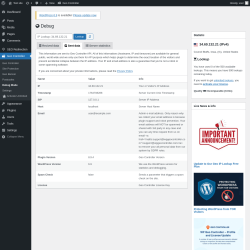 Page screenshot: Geo Controller → Debug Mode →  Sent data
