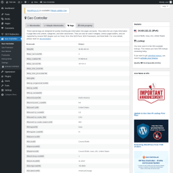 Page screenshot: Geo Controller →  Tags