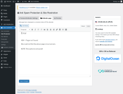Page screenshot: Geo Controller → Site Protection →  Defender page