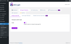 Page screenshot: AIO Login → Login Protection