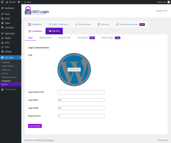 Page screenshot: AIO Login → Customize