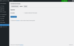 Page screenshot: Control de horas → 
			Ajustes		