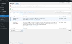 Page screenshot: Plugins ‹ Test site — WordPress