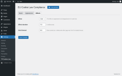 Page screenshot: Settings → TP Cookies Law → Effects