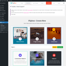 Page screenshot: Flip Box → Create New
