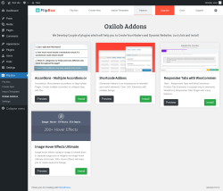 Page screenshot: Flip Box → Oxilab Addons