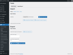 Page screenshot: myCred → Tools → Import/Export