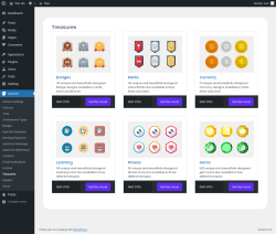 Page screenshot: myCred → Treasures