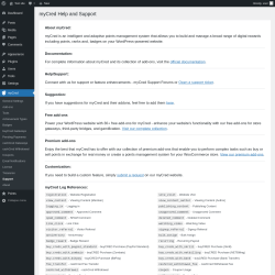 Page screenshot: myCred → Support