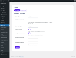Page screenshot: myCred → Tools