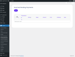 Page screenshot: myCred → Pending Payments