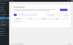 Page screenshot: Users → Points History