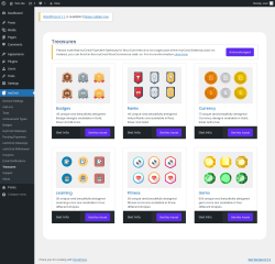 Page screenshot: myCred → Treasures