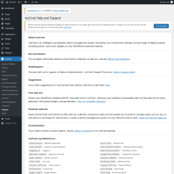 Page screenshot: myCred → Support