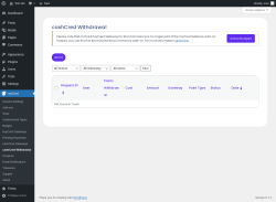 Page screenshot: myCred → cashCred Withdrawal