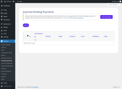 Page screenshot: myCred → Pending Payments