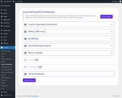 Page screenshot: myCred → buyCred Gateways