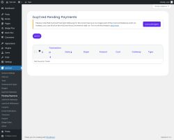 Page screenshot: myCred → Pending Payments
