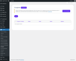 Page screenshot: myCred → Coupons
