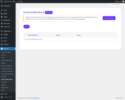 Page screenshot: myCred → Email Notifications