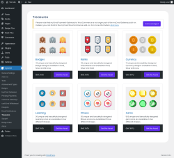 Page screenshot: myCred → Treasures