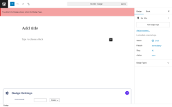 Page screenshot: Badge Plus → Add New Badge