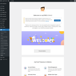 Page screenshot: myCred → About