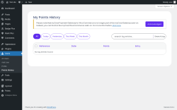 Page screenshot: Users → Points History