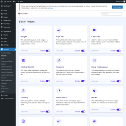 Page screenshot: myCred → Add-ons