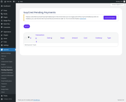 Page screenshot: myCred → Pending Payments