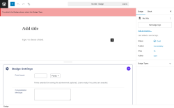 Page screenshot: Badge Plus → Add New Badge