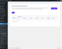 Page screenshot: myCred → Pending Payments