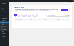 Page screenshot: Users → Points History